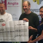 Martin our Senior Developer hands over the cheque to Carly Duffet, Fundraising Co-ordinator at Autism Anglia