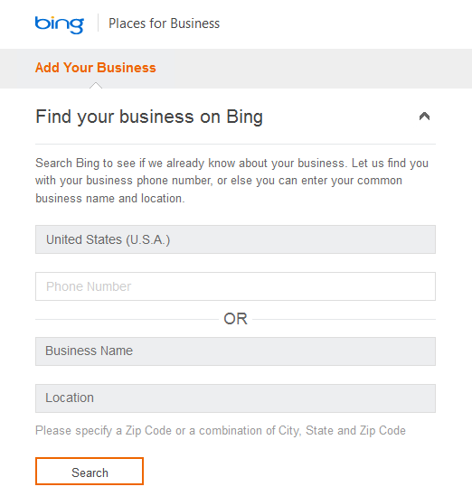 Bing Places Dashboard