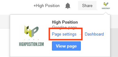 Google+ Page Settings